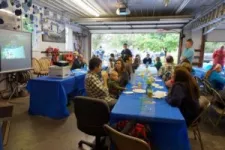Throwing a party in the garage