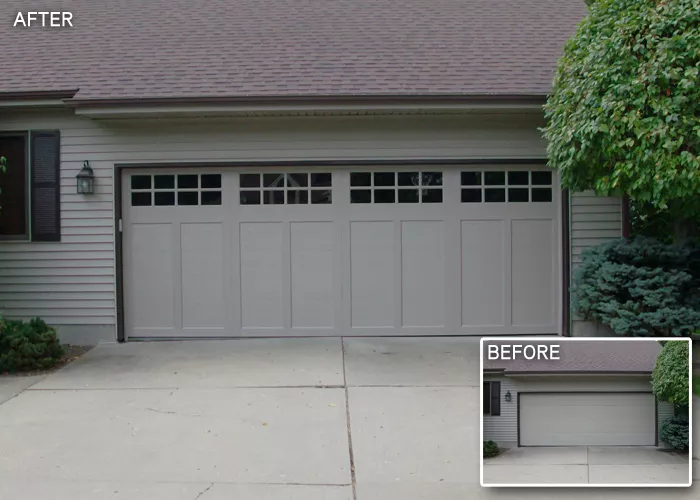 Eastman E-12, Claystone door and overlays, 8 lite Panoramic windows