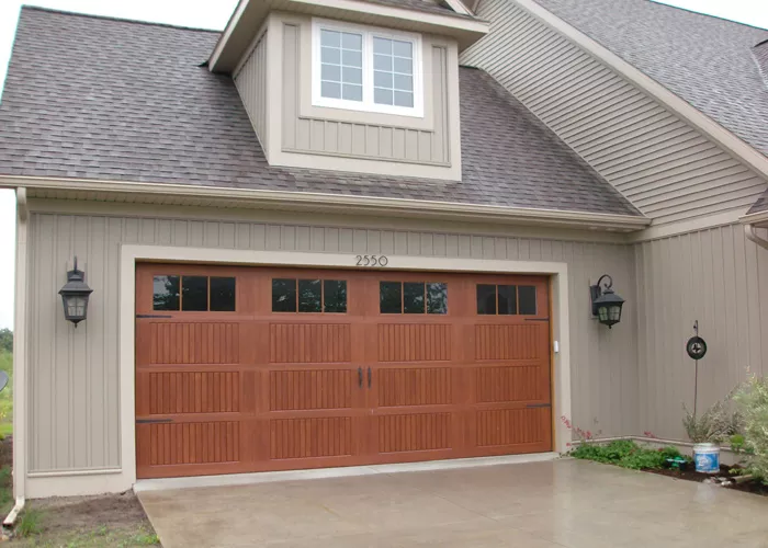 Wayne Dalton, 9800 Sonoma panel style, Cherry, stainded finish